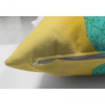 - Suet-K-3234-2 - Realhomes  Çift Taraflı Sarı Zeminli Ananas Detaylı Modern Süet Yastık Kırlent Kılıfı Realhomes