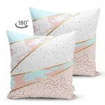 - Suet-K-3237-1 - Realhomes  Çift Taraflı Geometrik Şekiili Mermer Desenleri Modern Süet Yastık Kırlent Kılıfı Realhomes