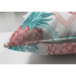 - Suet-K-3242-2 - Realhomes  Çift Taraflı Renkli Zeminli Ananaslar Özel Tasarım Süet Yastık Kırlent Kılıfı Realhomes