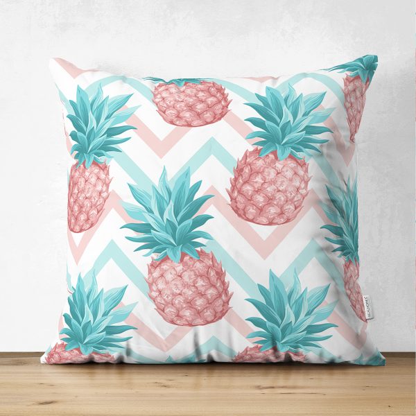 - Suet-K-3242 - Realhomes  Çift Taraflı Renkli Sonbahar Yaprakları Özel Tasarımlı Modern Süet Yastık Kırlent Kılıfı Realhomes