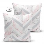 - Suet-K-3251-1 - Realhomes  Mermer Zeminli Geometrik Tasarımlı Çift Taraflı Süet Yastık Kırlent Kılıfı Realhomes