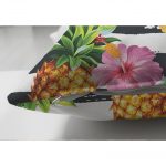 - Suet-K-3253-2 - Realhomes Siyah Zeminli Renkli Ananaslar Çift Taraflı Özel Tasarım Süet Yastık Kırlent Kılıfı Realhomes