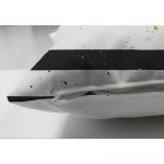 - Suet-K-3259-2 - Realhomes  Çizgili Gold Geyik Desenli Modern Çift Taraflı Süet Yastık Kırlent Kılıfı Realhomes