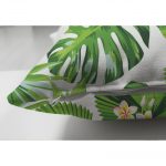 - Suet-K-3260-2 - Realhomes Summer Tropikal Desenli Çift Taraflı Özel Tasarımlı Süet Yastık Kırlent Kılıfı Realhomes