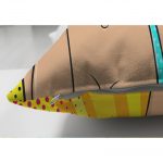 - Suet-K-3275-2 - Realhomes  Pop Art Wow Desenli Çift Taraflı Özel Tasarım Çift Taraflı Dekoratif Süet Yastık Kırlent Kılıfı Realhomes