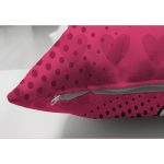 - Suet-K-3299-2 - Realhomes  Pembe Love Popart Tasarımlı Çift Taraflı Dijital Baskılı Süet Yastık Kırlent Kılıfı Realhomes