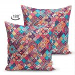 - Suet-K-3315-1 - Realhomes  Etnik Geometrik Desenli Çift Taraflı Özel Tasarım Süet Yastık Kırlent Kılıfı Realhomes