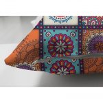 - Suet-K-3316-2 - Realhomes  Kareli Etnik Desenli Çift Taraflı Özel Tasarım Süet Yastık Kırlent Kılıfı Realhomes