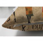 Realhomes Çift Taraflı Afrika Etnik Desenli Dijital Baskılı Modern Süet Yastık Kırlent Kılıfı Realhomes