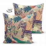 - Suet-K-3322-1 - Realhomes  Çift Taraflı Etnik Afrika Temalı Özel Tasarımlı Dekoratif Süet Yastık Kırlent Kılıfı Realhomes