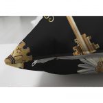 - Suet-K-3323-2 - Realhomes Çift Taraflı Siyah Zeminde Etnik Objeler Özel Tasarımlı Süet Yastık Kırlent Kılıfı Realhomes