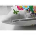 - Suet-K-3328-2 - Realhomes  Çift Taraflı Özel Tasarım Frida Kahlo Tasarımlı Dekoratif Süet Yastık Kırlent Kılıfı Realhomes