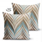 - Suet-K-3340-1 - Realhomes  Çift Taraflı Renklerin Uyumu Geometrik Tasarımlı Dekoratif Süet Yastık Kırlent Kılıfı Realhomes