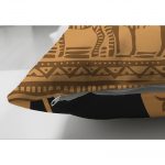 - Suet-K-3347-2 - Realhomes  Çift Taraflı African Etnik Tasarım Dijital Baskılı Dekoratif Süet Yastık Kırlent Kılıfı Realhomes