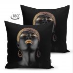 - Suet-K-3348-1 - Realhomes  Çift Taraflı Siyahi Kadın Özel Tasarımlı Modern Dekoratif Süet Yastık Kırlent Kılıfı Realhomes