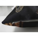 - Suet-K-3349-2 - Realhomes  Çift Taraflı Gold Siyahı Kadın Özel Tasarımlı Dekoratif Süet Yastık Kırlent Kılıfı Realhomes