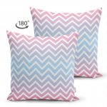 - Suet-K-3357-1 - Realhomes  Çift Taraflı Renkli Zigzag Tasarımlı 3D Dijital Baskılı Süet Yastık Kırlent Kılıfı Realhomes