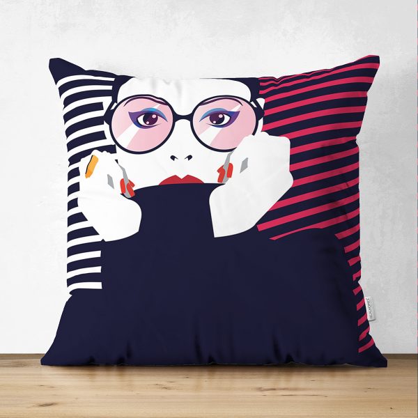 - Suet-K-3364 - Realhomes  Kalp Desenli Çift Taraflı Dijital Baskılı Dekoratif Süet Yastık Kırlent Kılıfı Realhomes