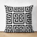 Çift Taraflı Özel Tasarım Crafts Motifli Dijital Baskılı Dekoratif Süet Yastık Kırlent Kılıfı Realhomes