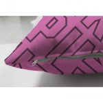 - Suet-K-3381-2 - Realhomes Çift Taraflı Pembe Zeminli Pink Yazılı Dekoratif Süet Yastık Kırlent Kılıfı Realhomes