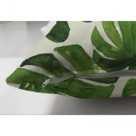 Çift Taraflı Suluboya Zambak Yaprakları Çizimli Özel Tasarım Süet Yastık Kırlent Kılıfı Realhomes