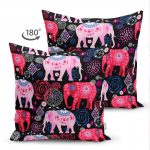 - Suet-K-3449-1 - Realhomes  Realhomes Çift Taraflı Özel Seri Dijital Baskılı Modern Süet Yastık Kırlent Kılıfı Realhomes