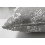 - Suet-K-3563-2 - Realhomes  Çift Taraflı Gri Zeminli Kar Taneleri Temalı Modern Tasarım Dekoratif Süet Yastık Kırlent Kılıfı Realhomes