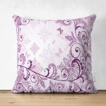 - Suet-K-3604 - Realhomes Realhomes Çift Taraflı Lila Şıklığı Dijital Baskılı Modern Süet Yastık Kırlent Kılıfı Realhomes