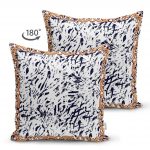 - Suet-K-3796-1 - Realhomes  Realhomes Çift Taraflı Zebra Motifli Özel Tasarım Dijital Baskılı Modern Süet Yastık Kırlent Kılıfı Realhomes