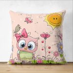 - Suet-K-421 - Realhomes Sevimli Kediler Dijital Baskılı Dekoratif Çift Taraflı Süet Yastık Kırlent Kılıfı Realhomes