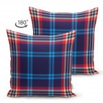 - Suet-K-4251-1 - Realhomes  Modern Tasarımlı Ekose Geometrik Dijital Baskılı Çift Taraflı Süet Yastık Kırlent Kılıfı Realhomes