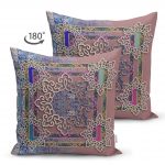 - Suet-K-4254-1 - Realhomes  Geometrik Çini Özel Tasarım Modern Çift Taraflı Süet Yastık Kırlent Kılıfı Realhomes