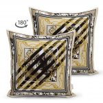 - Suet-K-4255-1 - Realhomes  Modern Desenli Özel Tasarım Dijital Baskılı Çift Taraflı Süet Yastık Kırlent Kılıfı Realhomes