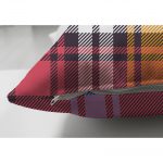 - Suet-K-4268-2 - Realhomes  Renkli Ekose Desenli Özel Tasarım Çift Taraflı Süet Yastık Kırlent Kılıfı Realhomes