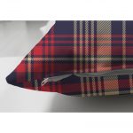 - Suet-K-4269-2 - Realhomes  Ekose Çizgiler Motifli Özel Tasarım Çift Taraflı Süet Yastık Kırlent Kılıfı Realhomes