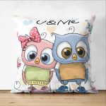 - Suet-K-427 - Realhomes Sevimli Kediler Dijital Baskılı Dekoratif Çift Taraflı Süet Yastık Kırlent Kılıfı Realhomes