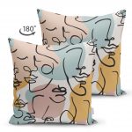 - Suet-K-4302-1 - Realhomes Realhomes Çift Taraflı Bohomian Rustic Özel Tasarım Dijital Baskılı Süet Kırlent Kılıfı Realhomes