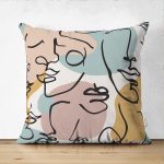 - Suet-K-4302 - Realhomes Realhomes Çift Taraflı Bohomian Rustic Özel Tasarım Dijital Baskılı Süet Kırlent Kılıfı Realhomes