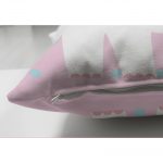 - Suet-K-4308p-2 - Realhomes  Çift Taraflı Pembe Zeminde Fil ve Balon Motifli Çocuk Odası Süet Yastık Kırlent Kılıfı Realhomes