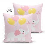 Realhomes Çift Taraflı Özel Tasarımlı Dijital Baskılı Çocuk Odası Süet Yastık Kırlent Kılıfı Realhomes