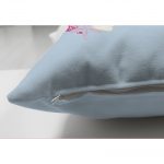 - Suet-K-4317m-2 - Realhomes  Çift Taraflı Mavi Zeminde Denizkızı Desenli Dijital Baskılı Çocuk Odası Süet Yastık Kırlent Kılıfı Realhomes