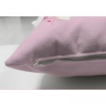 - Suet-K-4317p-2 - Realhomes  Çift Taraflı Pembe Zeminde Denizkızı Desenli Dijital Baskılı Çocuk Odası Süet Yastık Kırlent Kılıfı Realhomes