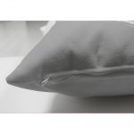 - Suet-K-4318g-2 - Realhomes  Çift Taraflı Gri Zeminde Denizkızı Desenli Dijital Baskılı Çocuk Odası Süet Yastık Kırlent Kılıfı Realhomes