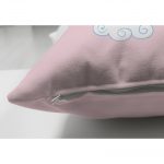 Çift Taraflı Pembe Zeminde Unicorn At Desenli Çocuk Odası Süet Yastık Kırlent Kılıfı Realhomes