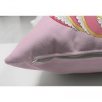 - Suet-K-4321p-2 - Realhomes Çift Taraflı Pamuk Prenses Çizgifilm Desenli 3D Çocuk Odası Süet Yastık Kırlent Kılıfı Realhomes