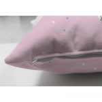 - Suet-K-4323p-2 - Realhomes Çift Taraflı Pembe Zeminde Sevimli Tavşan Motifli Çocuk Odası Süet Yastık Kırlent Kılıfı Realhomes