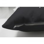 - Suet-K-4348-2 - Realhomes Çift Taraflı Siyah Zeminde Unicorn At Desenli Çocuk Odası Süet Yastık Kırlent Kılıfı Realhomes