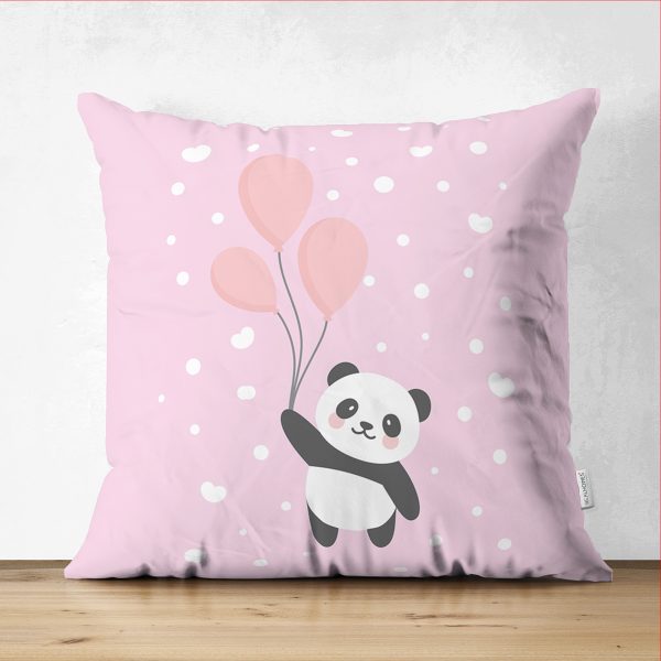 Çift Taraflı Gri Beyaz Çizgili Unicorn Atlar Çocuk Odası Süet Yastık Kırlent Kılıfı Realhomes