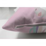 - Suet-K-4356p-2 - Realhomes  Çift Taraflı Baby Shower Unicorn At Tasarımlı Çocuk Odası Süet Yastık Kırlent Kılıfı Realhomes