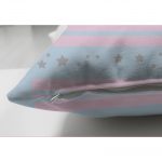 - Suet-K-4358m-2 - Realhomes Çift Taraflı Mavi Zeminde Baby Shower Özel Tasarım Çocuk Odası Süet Yastık Kırlent Kılıfı Realhomes